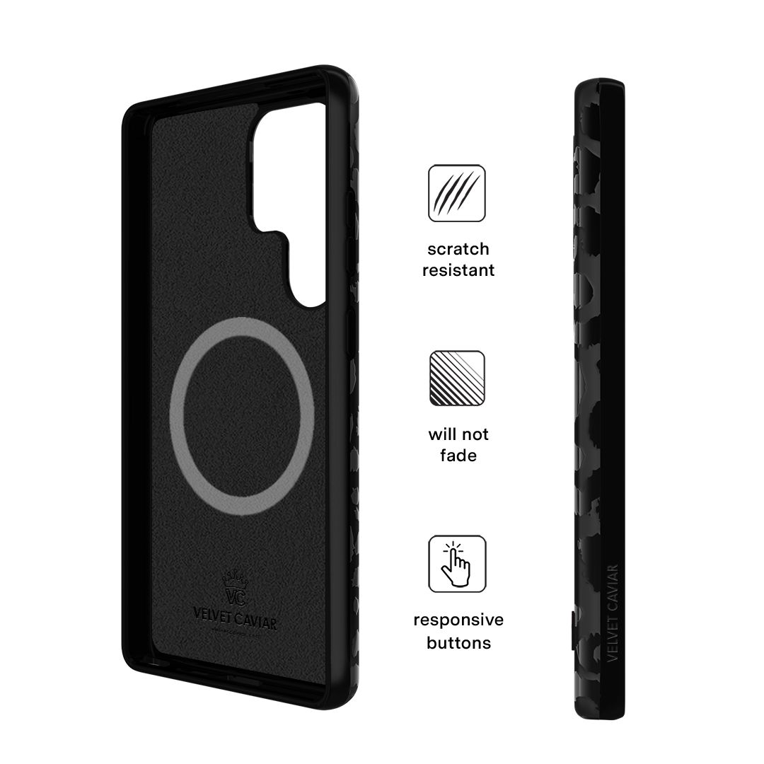 Samsung Galaxy Phone Case with Black Leopard Design - Stylish & Protective Cover for Everyday Use and Outdoor Adventures
