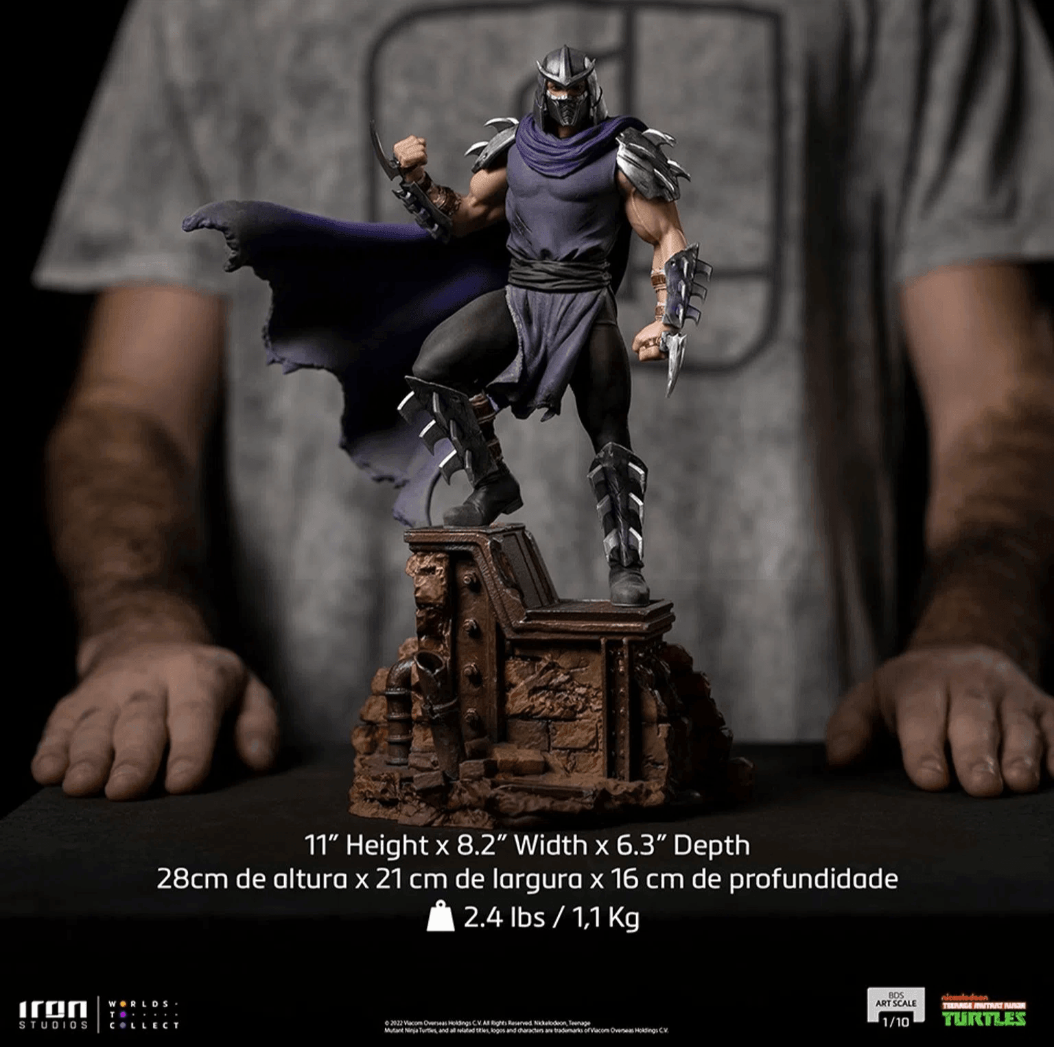 Iron Studios TMNT Shredder BDS Art Scale 1/10 Statue - Teenage Mutant Ninja Turtles Villain Collectible for Display & Home Decor