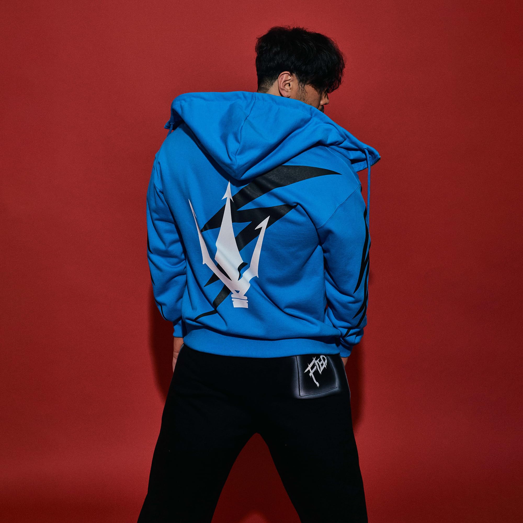 Thunder Zip-Up Hoodie for Men & Women - Lightweight, Comfortable Blue Pullover with Front Pockets - Perfect for Casual Wear, Gym, and Outdoor Activities