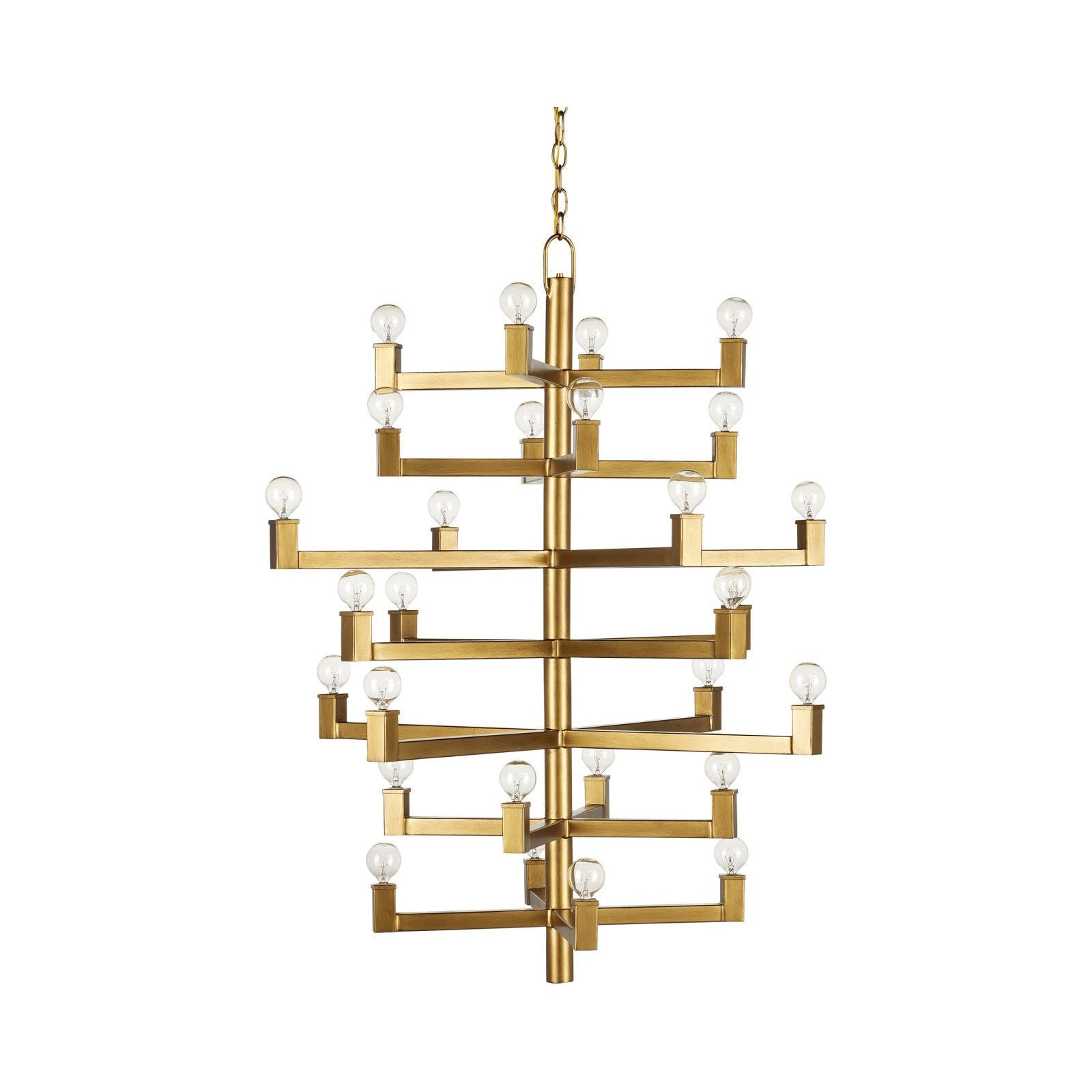 Stylish Andre Medium Brass Chandelier - Elegant Vintage Lighting Fixture for Dining Room, Bedroom or Living Room Decor