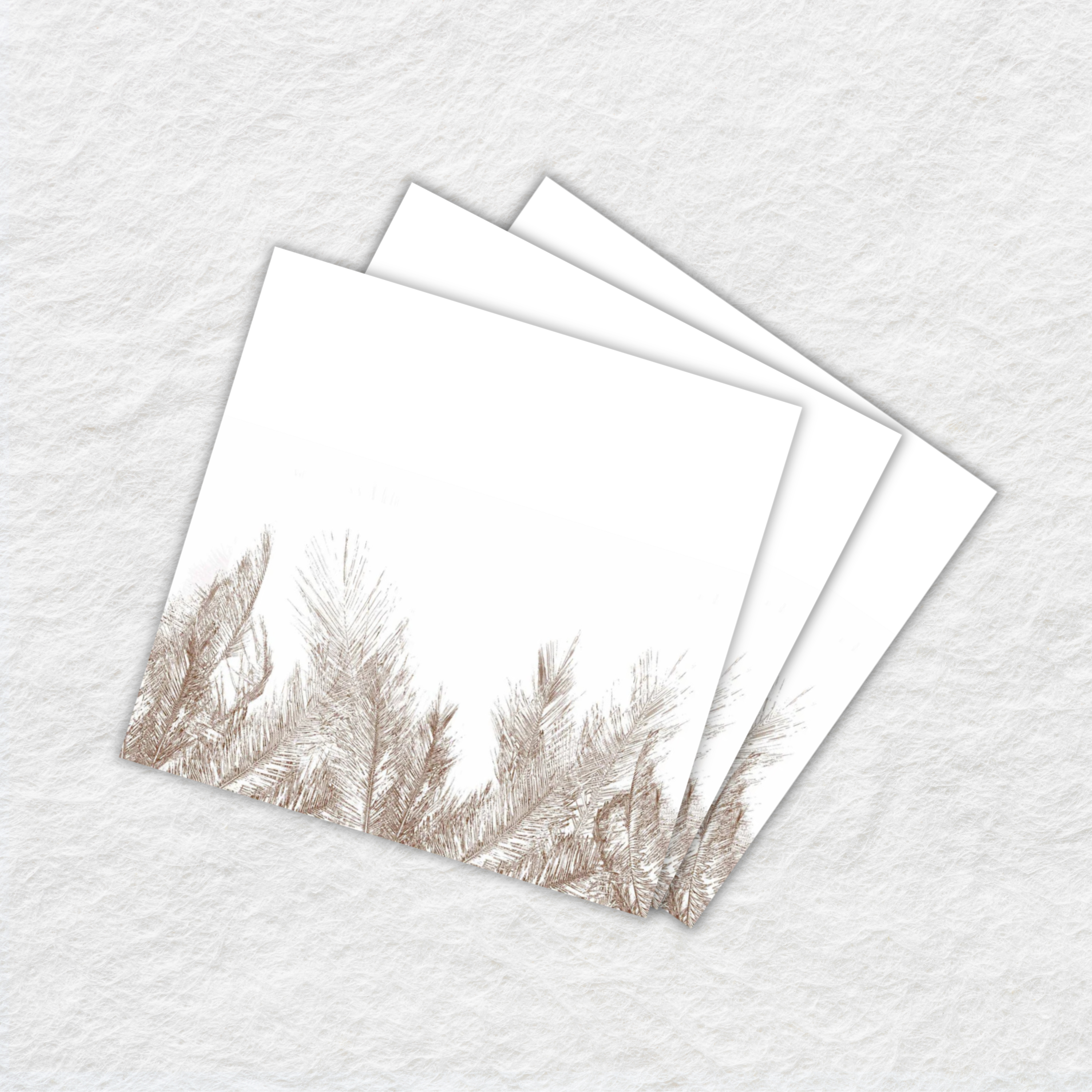 Premium Disposable Paper Cocktail Napkins - 16 Pack (Pampas Design) for Parties, Weddings & Home Bar Use