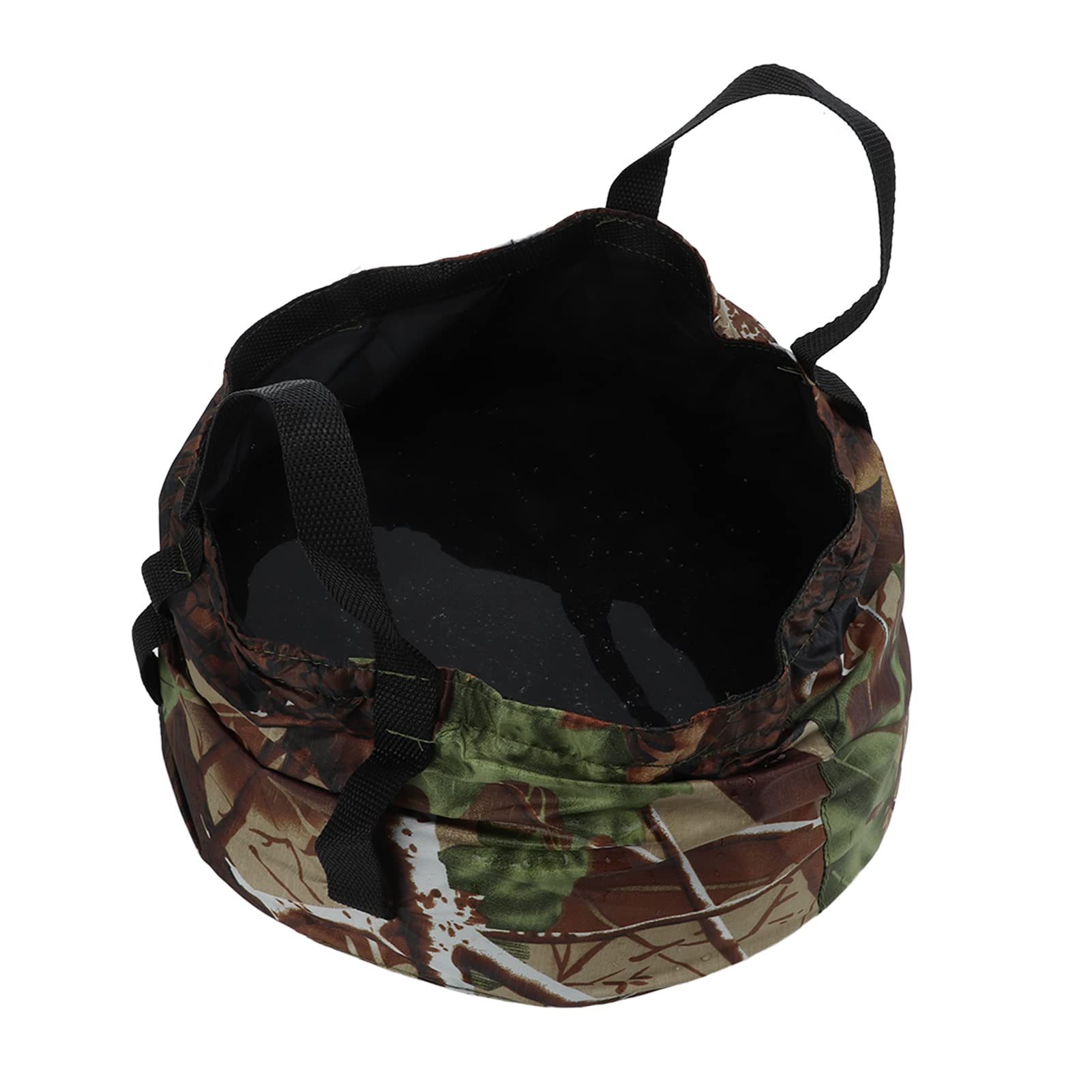 Foldable Portable Wash Basin - Lightweight Polyester Collapsible Sink for Camping, Fishing & Outdoor Use (Camouflage Design) | Durable Travel Washing Container for Hiking, RV Trips & Emergency Preparedness