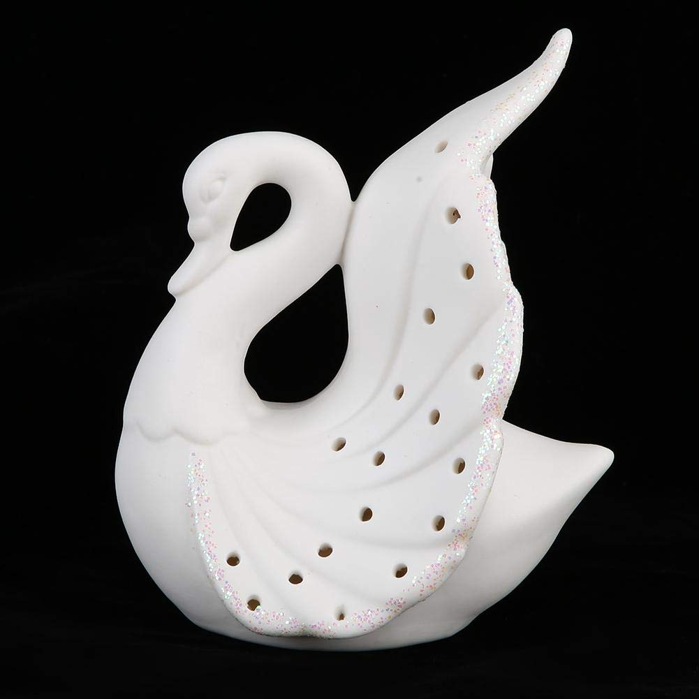 Elegant LED Swan Decoration Lamp - Ceramic Swan Night Light for Kids, Perfect Gift for Study Room, Bedroom & Bookshelf | Romantic & Cozy Ambiance Lighting (XS30103-1)