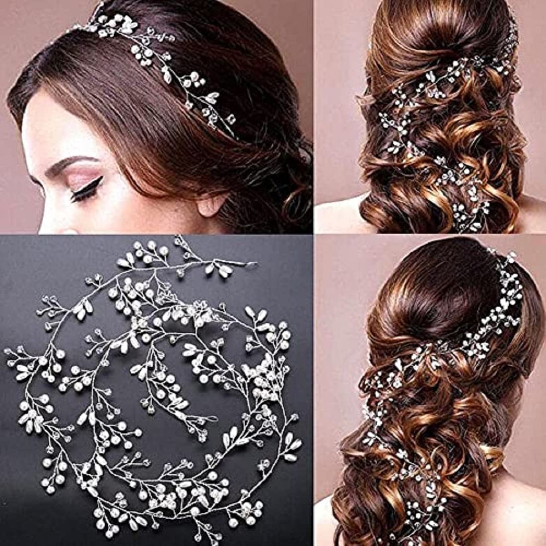 Elegant Sarpa Floral Wedding Hair Pin - Bridal Hair Accessories for Women - Perfect for Weddings, Prom & Special Occasions
