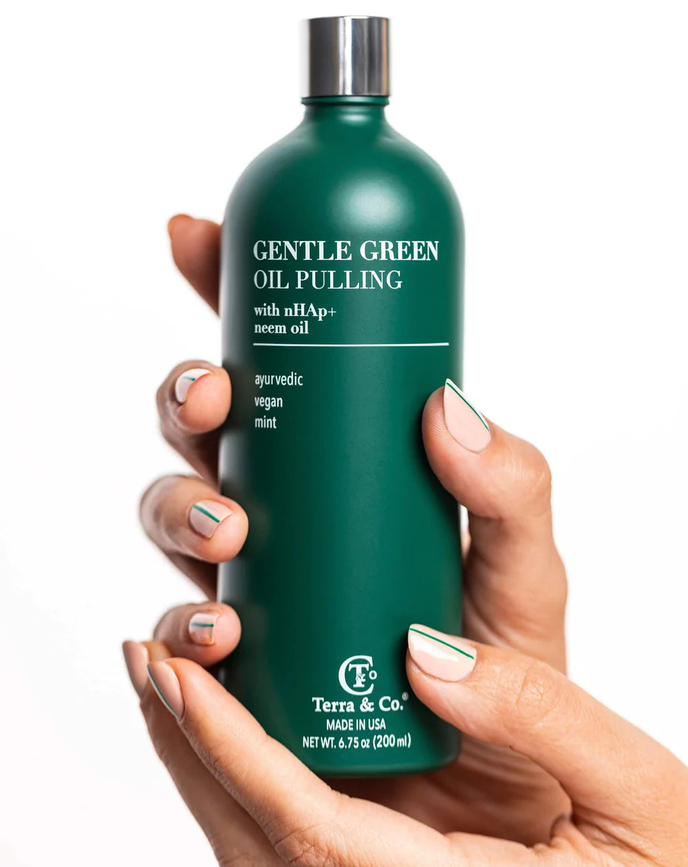 Gentle Green Oil Pulling with Hydroxyapatite - Natural Teeth Whitening & Oral Care Solution for Fresh Breath & Healthy Gums - Perfect for Morning Routine & Pre-Meeting Prep