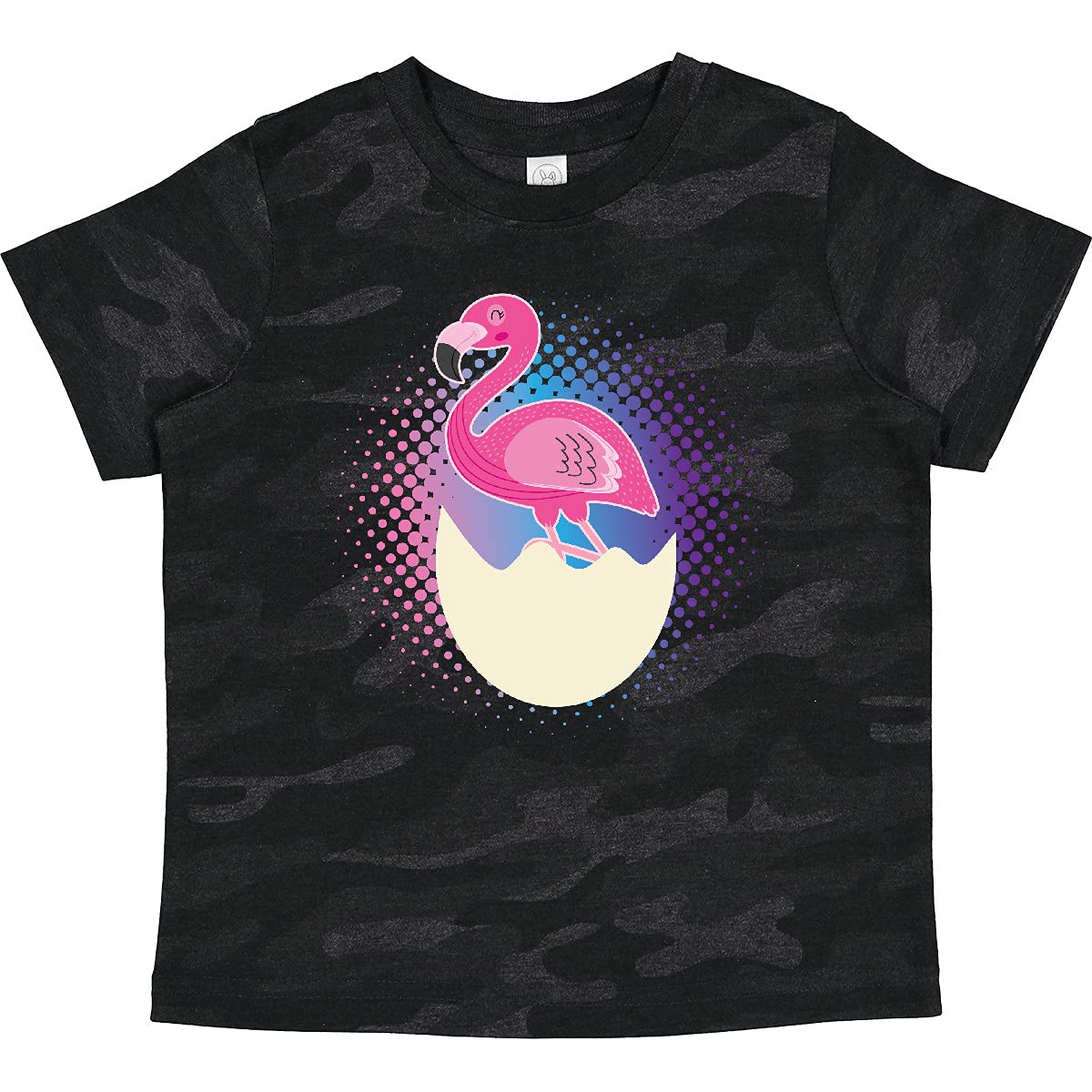 Inktastic Easter Flamingo Egg Hatching Toddler T-Shirt for Girls - Cute Spring Outfit for Easter Egg Hunt & Family Photos