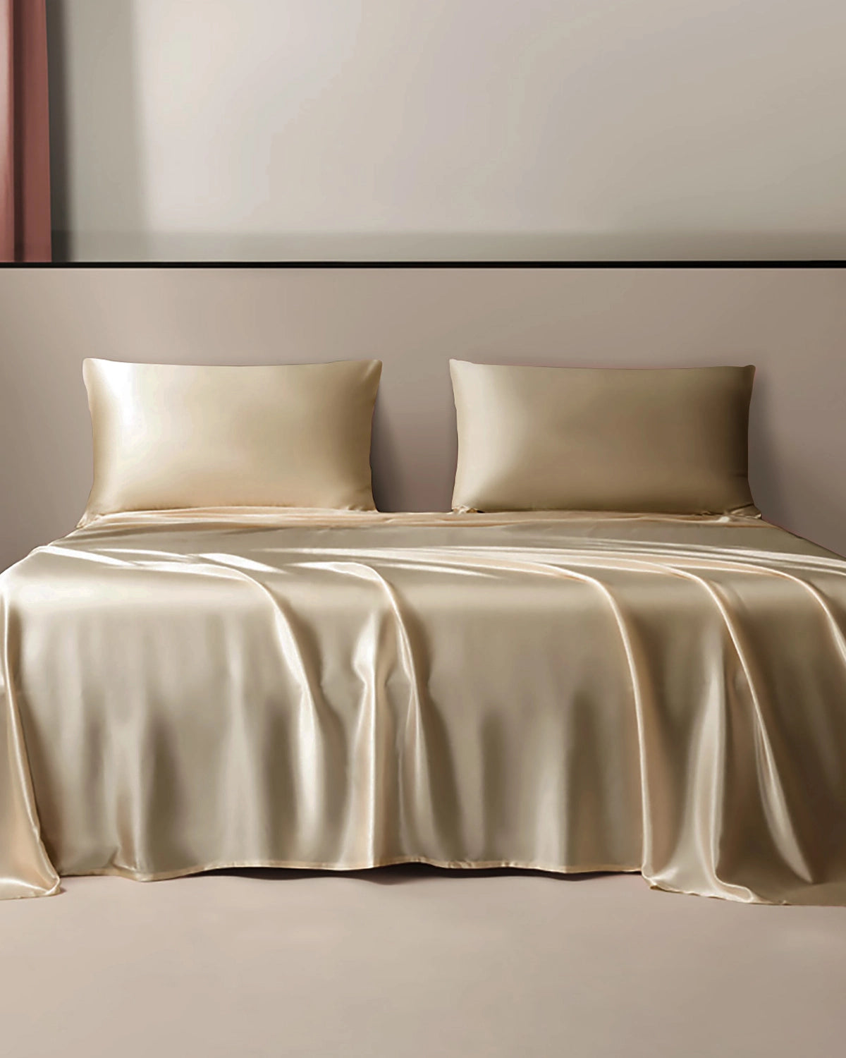 Luxury 19 Momme 3-Piece Silk Flat Sheet Set - Queen Size, 100% Mulberry Silk Bedding for Ultimate Comfort | Perfect for Master Bedroom, Guest Room & Luxury Hotels