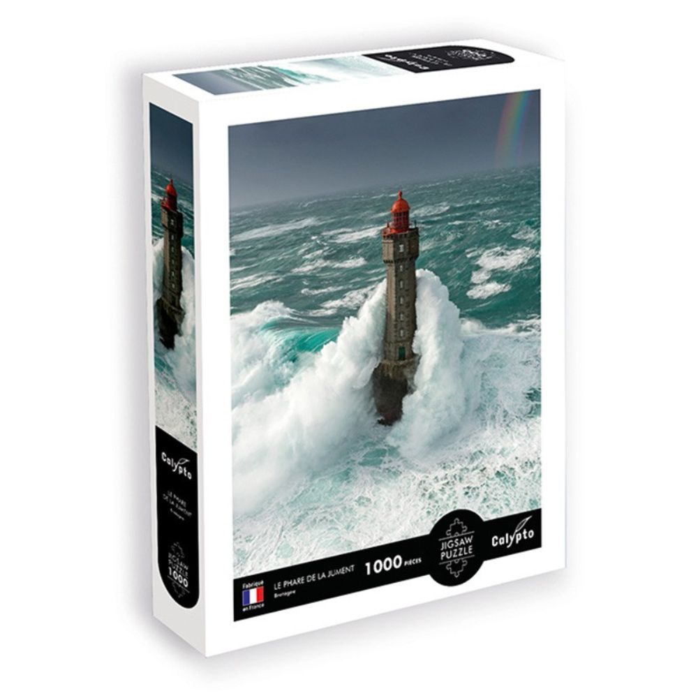 1000 Piece Jigsaw Puzzle - Lighthouse of La Jument by Calypto | Challenging Adult Puzzle for Relaxation & Home Decor | Perfect for Family Game Night & Stress Relief