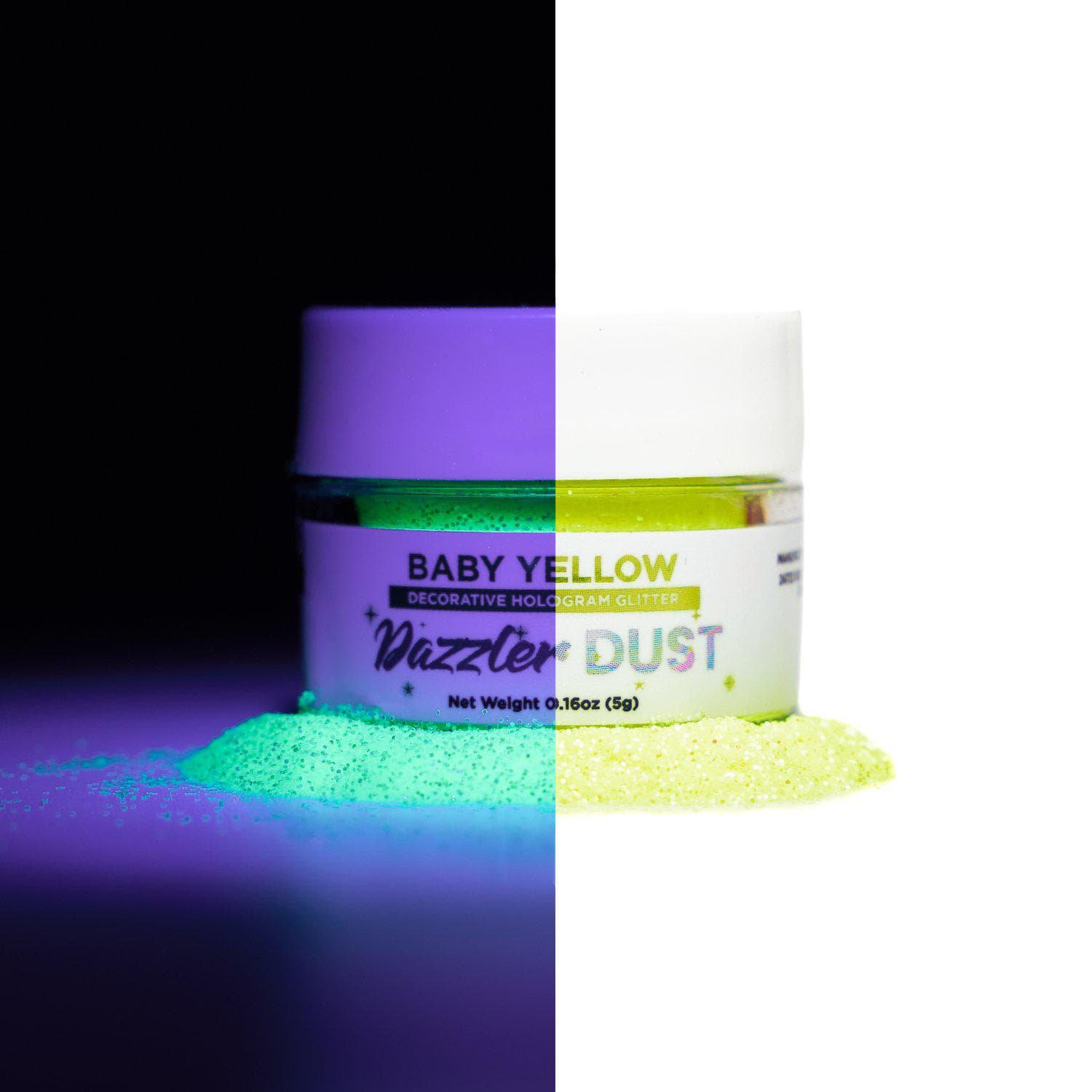 Premium Baby Yellow Dazzler Dust® - 8oz Bulk Glitter for Crafts, DIY Projects & Nail Art | Safe Non-Toxic Sparkle Powder for Slime, Resin Art & Party Decorations
