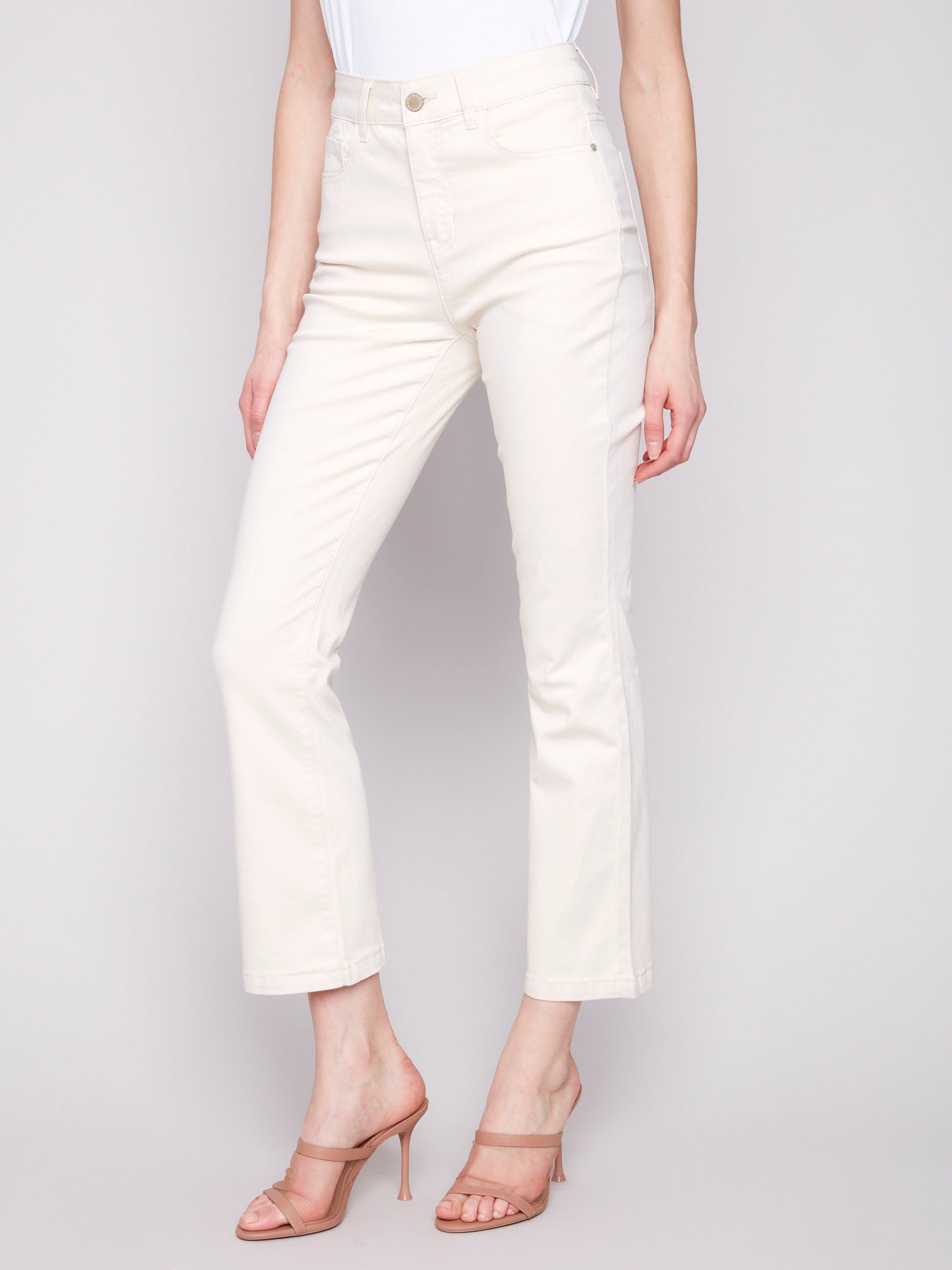Bootcut Stretch Twill Pants for Women - Comfortable Natural Color Casual Trousers | Perfect for Office, Travel & Everyday Wear