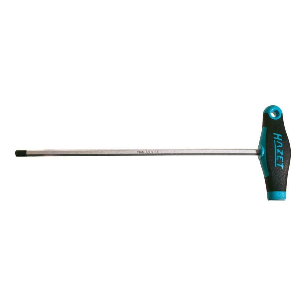 Hazet 828-4 Professional Hex Screwdriver Set - 4mm Size with Ergonomic T-Handle for Automotive, Machinery, and DIY Home Repairs