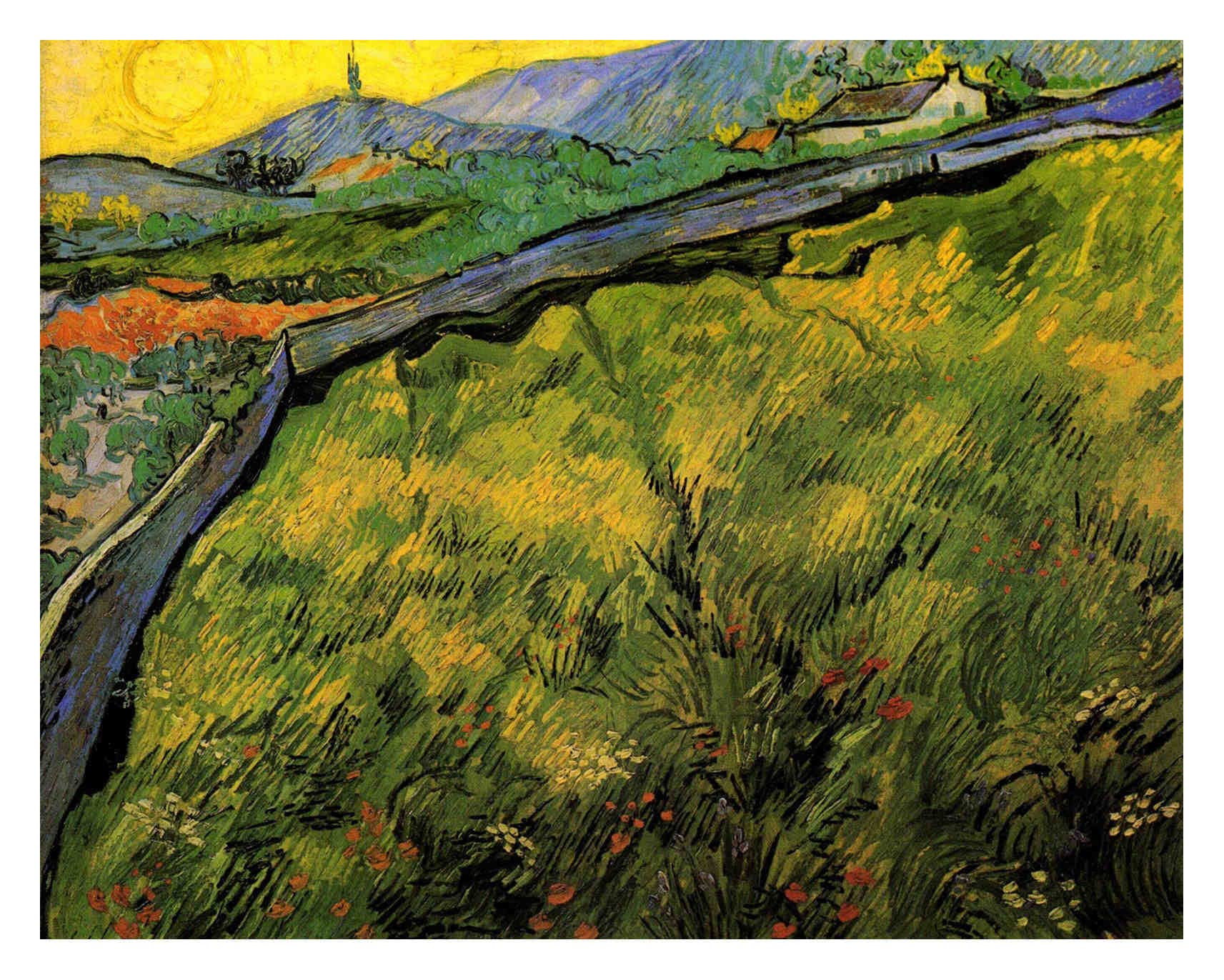 5D Diamond Painting Kit - Vincent Van Gogh 'Field of Spring Wheat at Sunrise' DIY Round Rhinestone Art | Mosaic Craft for Adults | Home Wall Decor 20x24 Inch | Stress Relief & Creative Gift Idea