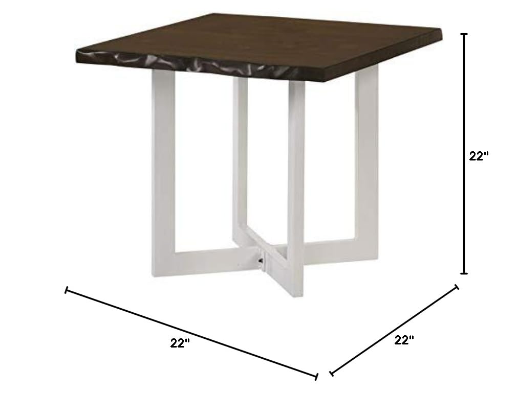 Baletto Contemporary Wood End Table Set of 2 - Oak & White Finish Modern Nightstand for Living Room, Bedroom, or Office - Side Table with Storage Shelf for Books & Decor