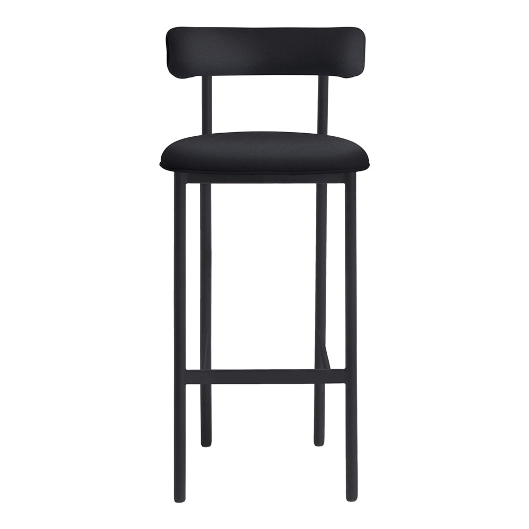 Modern Font Counter Stool - Adjustable Height Bar Stool with Backrest for Kitchen Island, Breakfast Nook & Home Bar - Comfortable Dining & Seating Solution