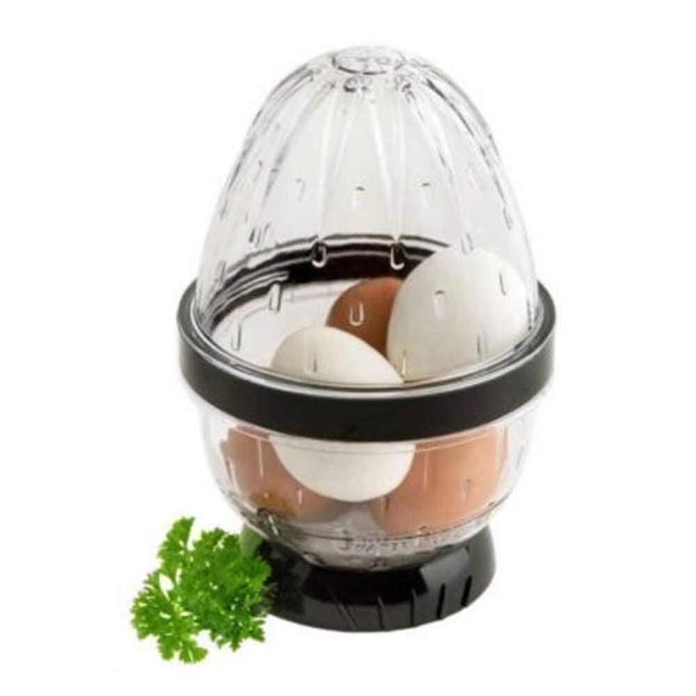 EZ EGGS Hard Boiled Egg Peeler - 3 Egg Capacity Handheld Kitchen Tool for Fast Egg Shell Removal (As Seen on TV) | Perfect for Meal Prep, Salads, Deviled Eggs & Camping