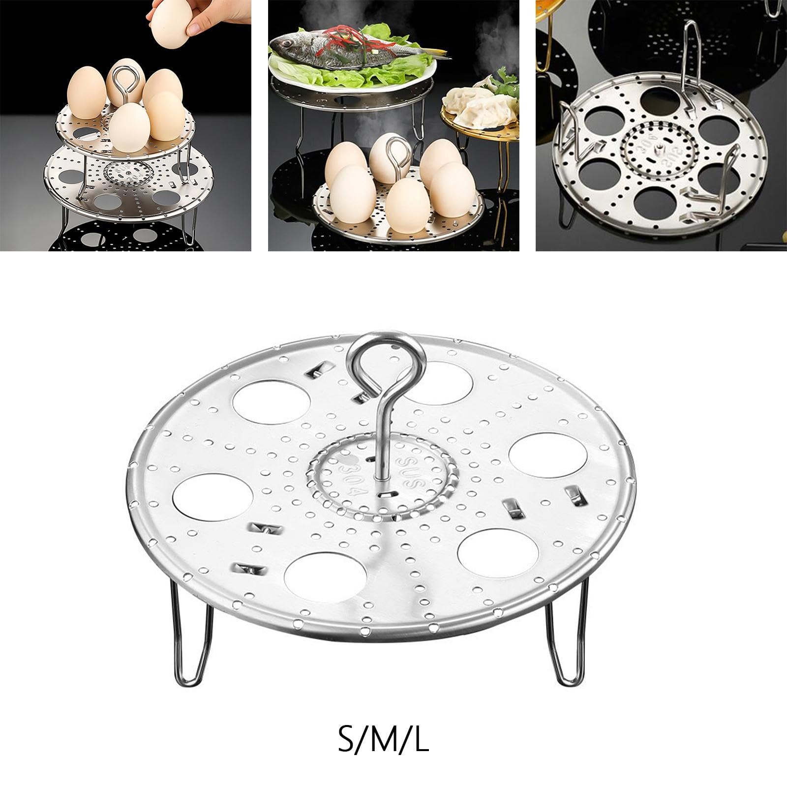 SECRET DESIRE Egg Steamer Rack - Foldable Multipurpose Kitchen Utensil for Cooking, Steaming & Baking | Perfect for Home Kitchen, Camping & Small Spaces