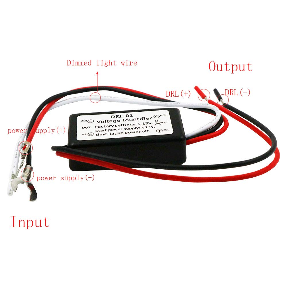 YSY 2PCS DRL Controller for Auto Car LED Daytime Running Lights - 12-18V Relay Harness with Dimmer On/Off Switch - Compatible with Fog Lights (DRL-01) | Perfect for Enhanced Vehicle Safety & Style in Day/Night Driving