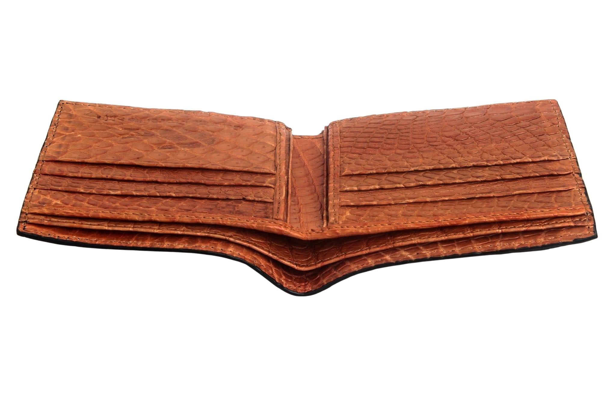 Genuine Black Crocodile Leather Wallet for Men - Slim Bifold RFID Blocking - Perfect for Everyday Carry & Business Travel