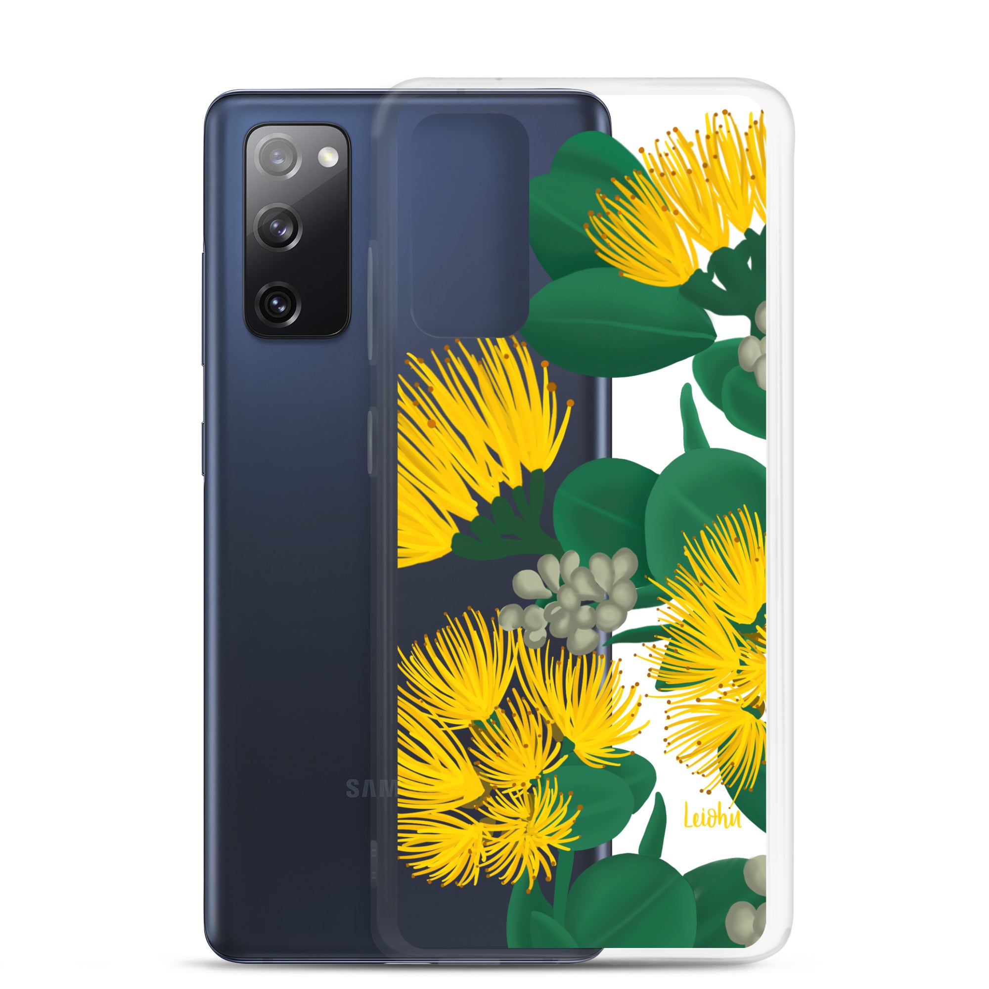 Ōhi'a Lehua Melemele Yellow Flower Clear Protective Case for Samsung Galaxy [Model] - Durable Slim Cover for Everyday Use & Travel