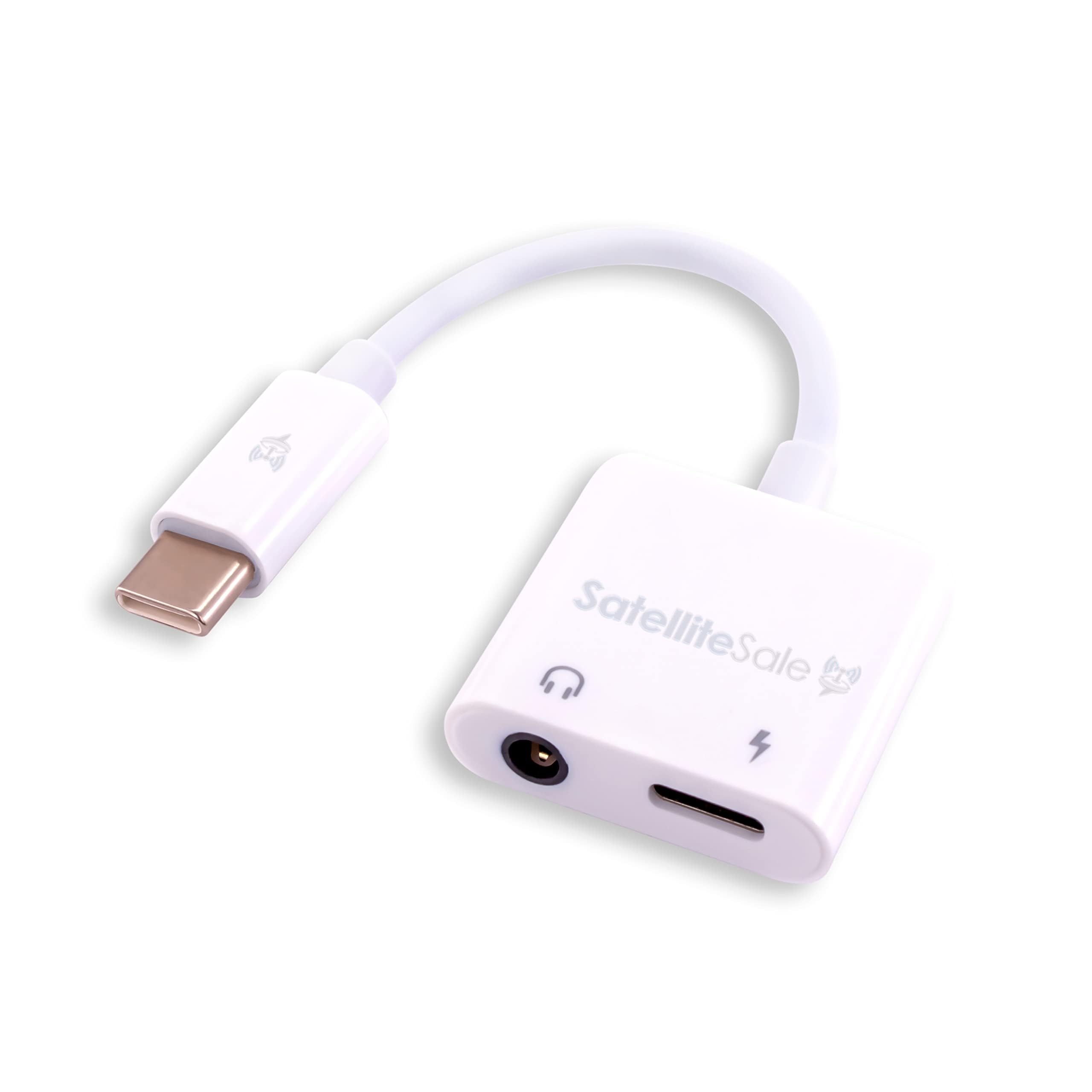 Universal USB Type C to AUX 3.5mm Jack Adapter with USB-C Charging Port - Male to Female Converter for Smartphones, Laptops & Car Audio Systems