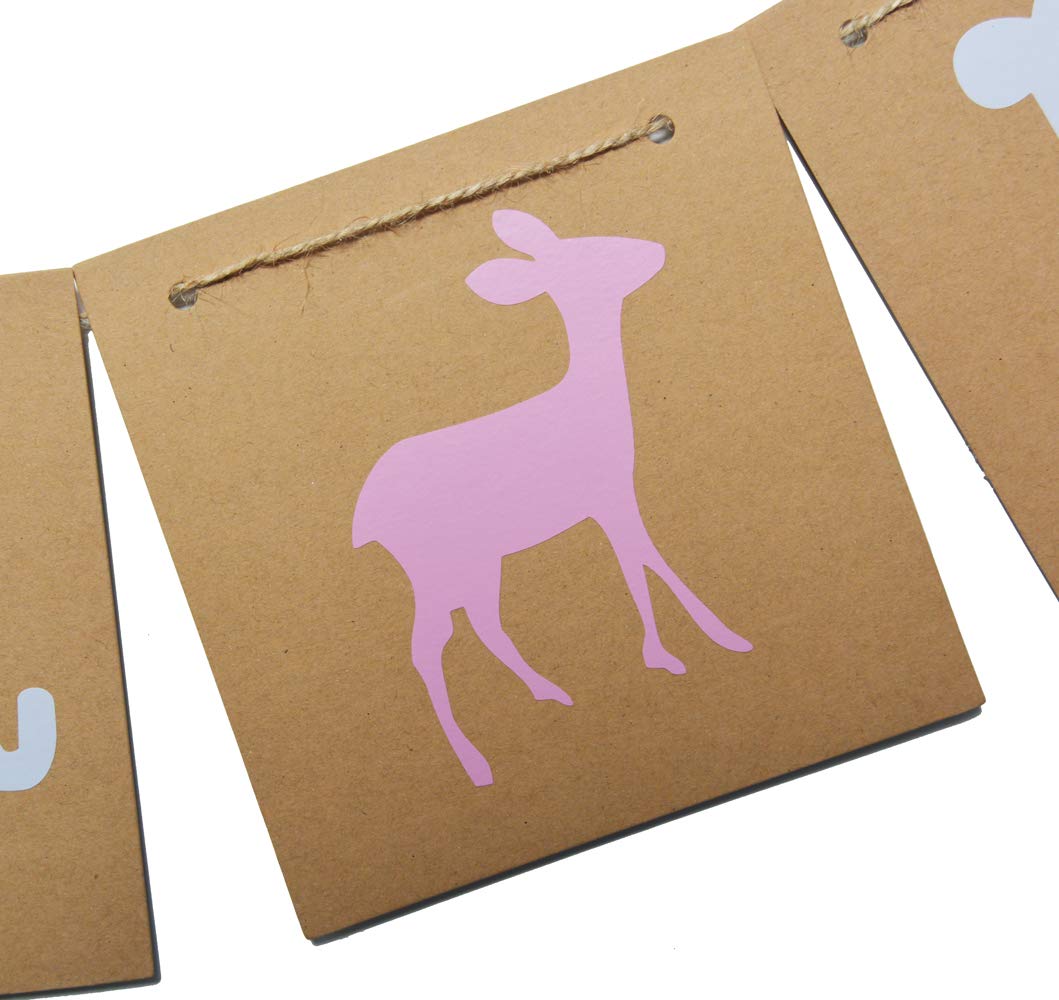 Qttier Buck or Doe Banner Garland - Gender Reveal Party Decorations for Baby Shower, Pregnancy Announcement & Nursery Decor | Perfect for Gender Reveal Parties, Baby Showers & Nursery Wall Decor