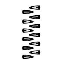 Stylish Black Metal Tic Tac Hair Pins for Women & Girls - 6 Pairs Set - Perfect for School, Work, Parties & Everyday Hairstyling