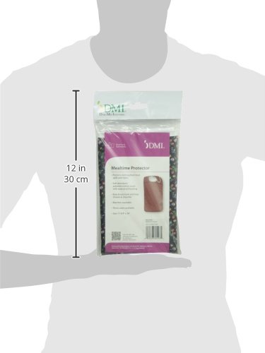 DMI Washable Waterproof Adult Bibs for Men & Women - Reusable Eating Bibs for Elderly & Adults - Green Print Design - Perfect for Dining, Nursing Homes & Mealtime Protection