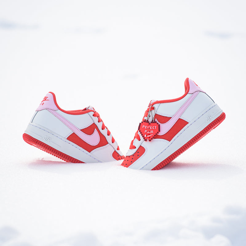 Nike Air Force 1 'Valentine's Day' GS Sneakers - Summit White/Pink Foam - Valentine's Gift, Casual Wear & School Shoes for Girls
