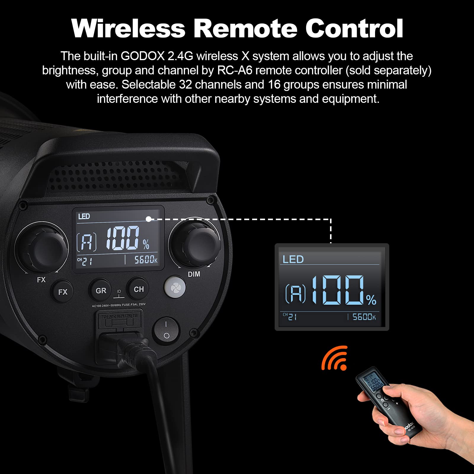 Godox SL150III 160W LED Video Light - Ultra Silent Continuous Studio Lighting with 5600±200K CRI96+ TLCI97+ - Bluetooth App & 2.4G Wireless Control, Bowens Mount - Perfect for YouTube, Photography, Live Streaming & Film Production