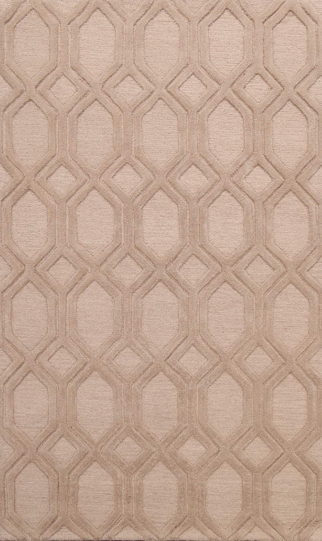Hand-Tufted Wool Trellis Area Rug 5x8 Feet (5'x8') - Soft & Durable Living Room, Bedroom, or Office Carpet for Home Decor