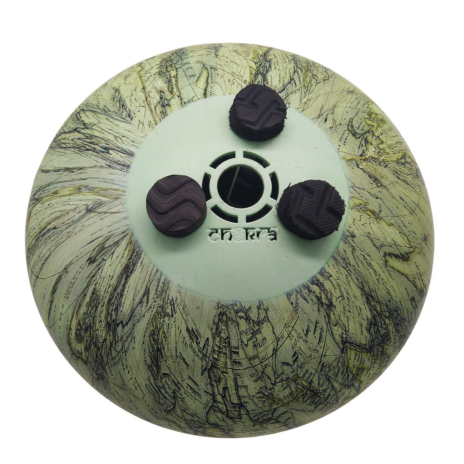 OM Tongue Drum 9 Inch - Steel Tank Drum Handpan Percussion Instrument with Carry Bag & Mallets (Light Green) | Perfect for Meditation, Yoga, Music Therapy & Relaxation