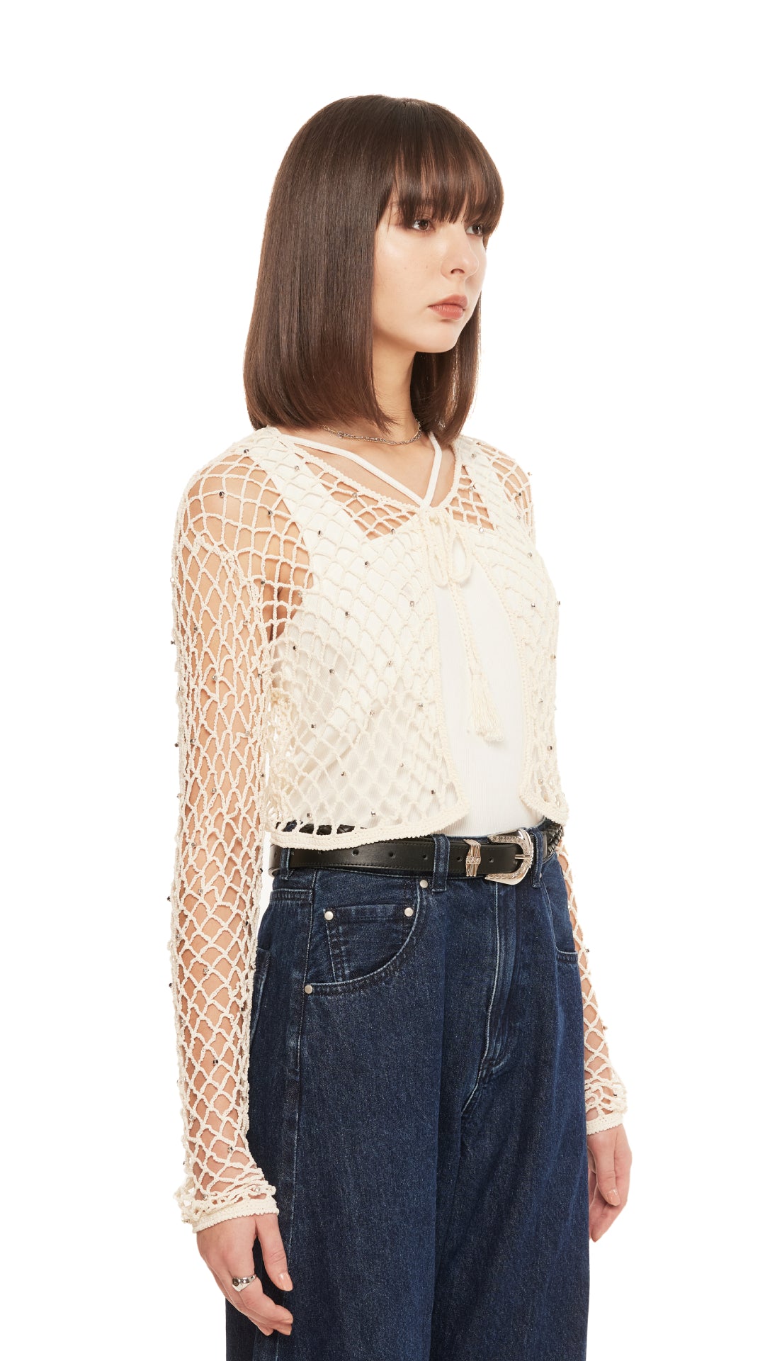 Stylish Beaded Crochet Cardigan for Women - Boho Chic Lace Knit Sweater | Perfect for Fall Layering, Beach Cover-ups & Festival Outfits