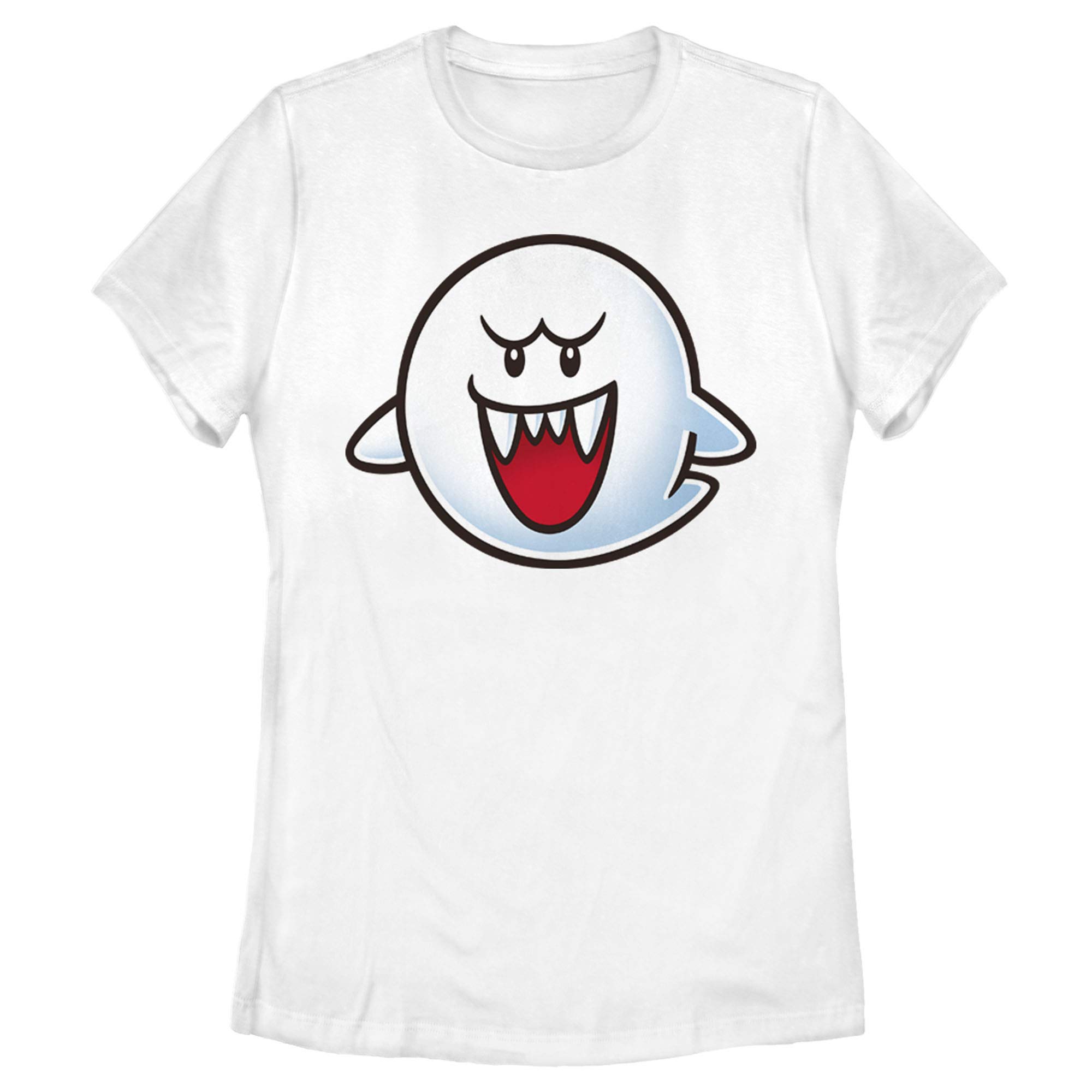 Nintendo Mario Boo Ghost Smile T-Shirt for Women - Cute & Fun Graphic Tee for Gaming Fans, Cosplay & Casual Wear