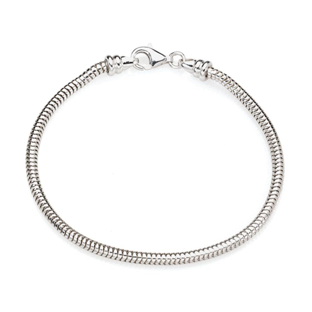 Artisan Sterling Silver Snake Charm Bracelet - 3mm Black Bow Bead, 8 Inch Adjustable for Women | Perfect for Boho Fashion, Gift Giving & Everyday Wear