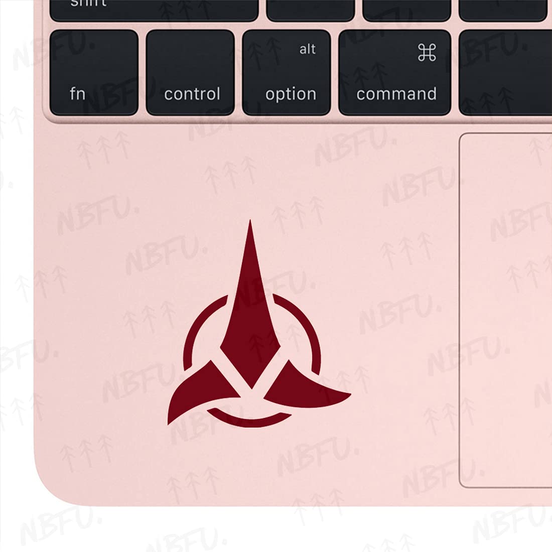 Premium Waterproof Vinyl Decal Stickers - Klingon Icon Symbol (Burgundy, Set of 2) for Laptop, Phone, Helmet, Car Window, Bumper, Mug, Cup, Door & Wall | Durable Decoration for Star Trek Fans, Sci-Fi Enthusiasts & Home Office Decor
