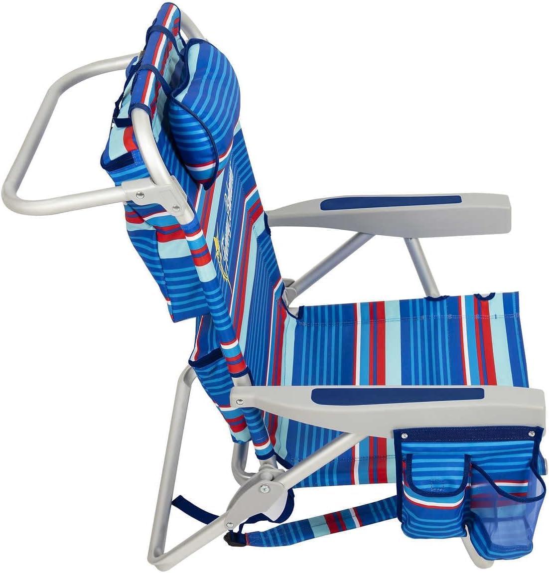 Tommy Bahama 2-Pack Aluminum Beach Backpack Chairs - Sailfish & Palms Design, Lightweight Folding Camping Chairs for Outdoor, Beach, Pool, Picnic & Travel