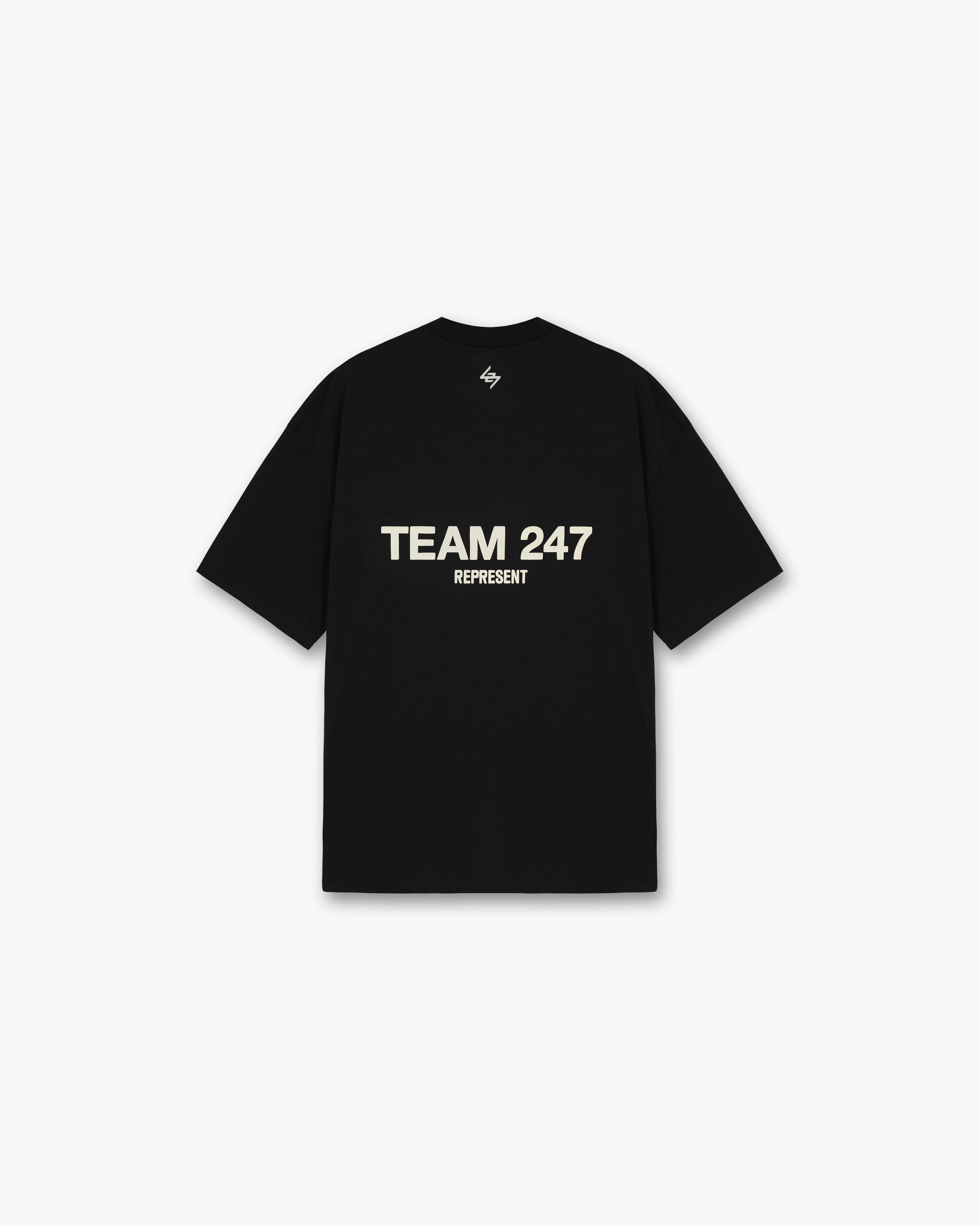 Team 247 Oversized T-Shirt for Men & Women - Soft Cotton Black Graphic Tee - Casual Streetwear, Lounge & Everyday Wear