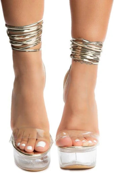 Sophie Gold Heels for Women - Elegant High Heel Pumps for Parties, Weddings & Evening Events