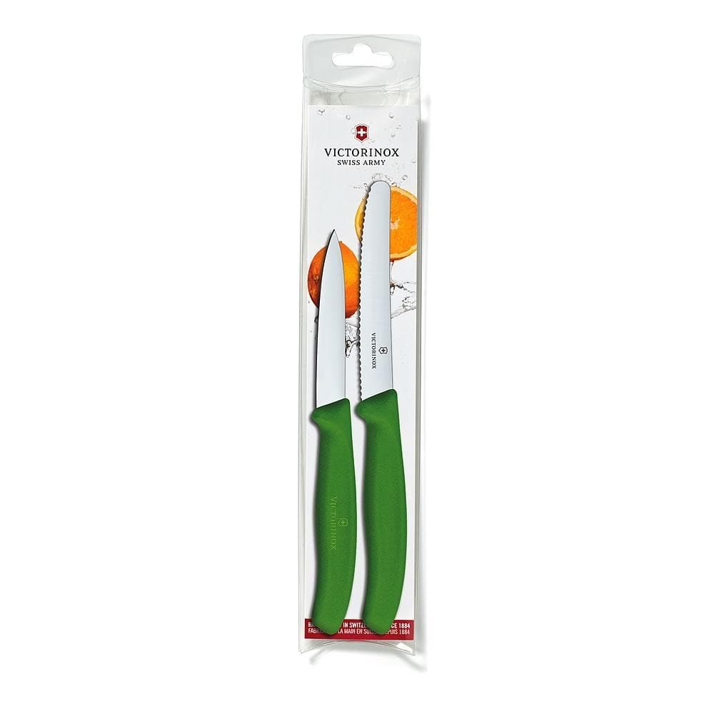 Victorinox Green Utility & Paring Knife Set - High-Quality Kitchen Knives for Cutting, Peeling & Slicing - Perfect for Home Cooking, Camping & Outdoor Adventures