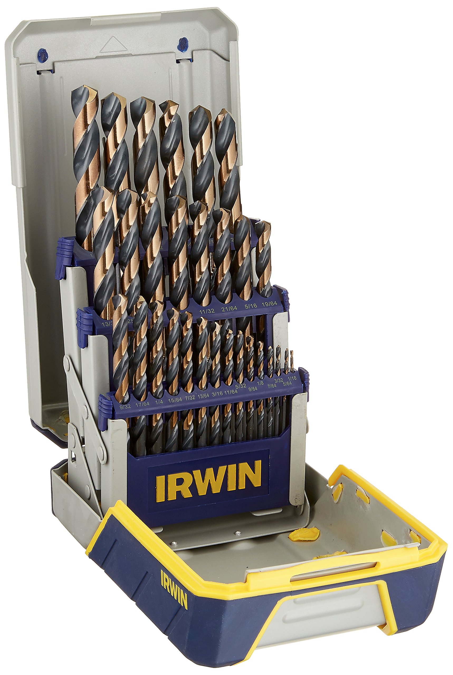 IRWIN 29-Piece High-Speed Steel Drill Bit Set (3018005) - Perfect for Woodworking, Metal Drilling & DIY Home Projects