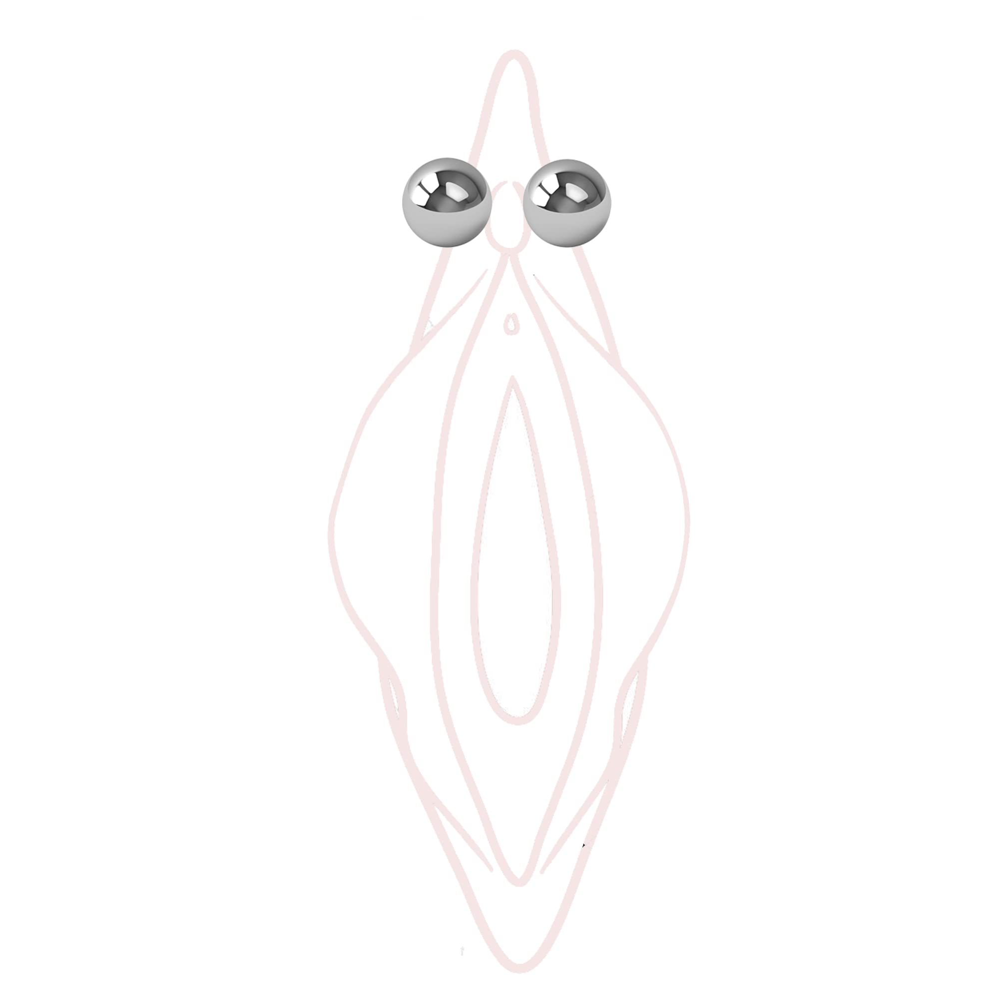 Faux Clitoral Hood Piercing Clamps - Non-Piercing Fake Body Jewelry for Extreme Sensation Play (BDSM, Fetish, Roleplay)