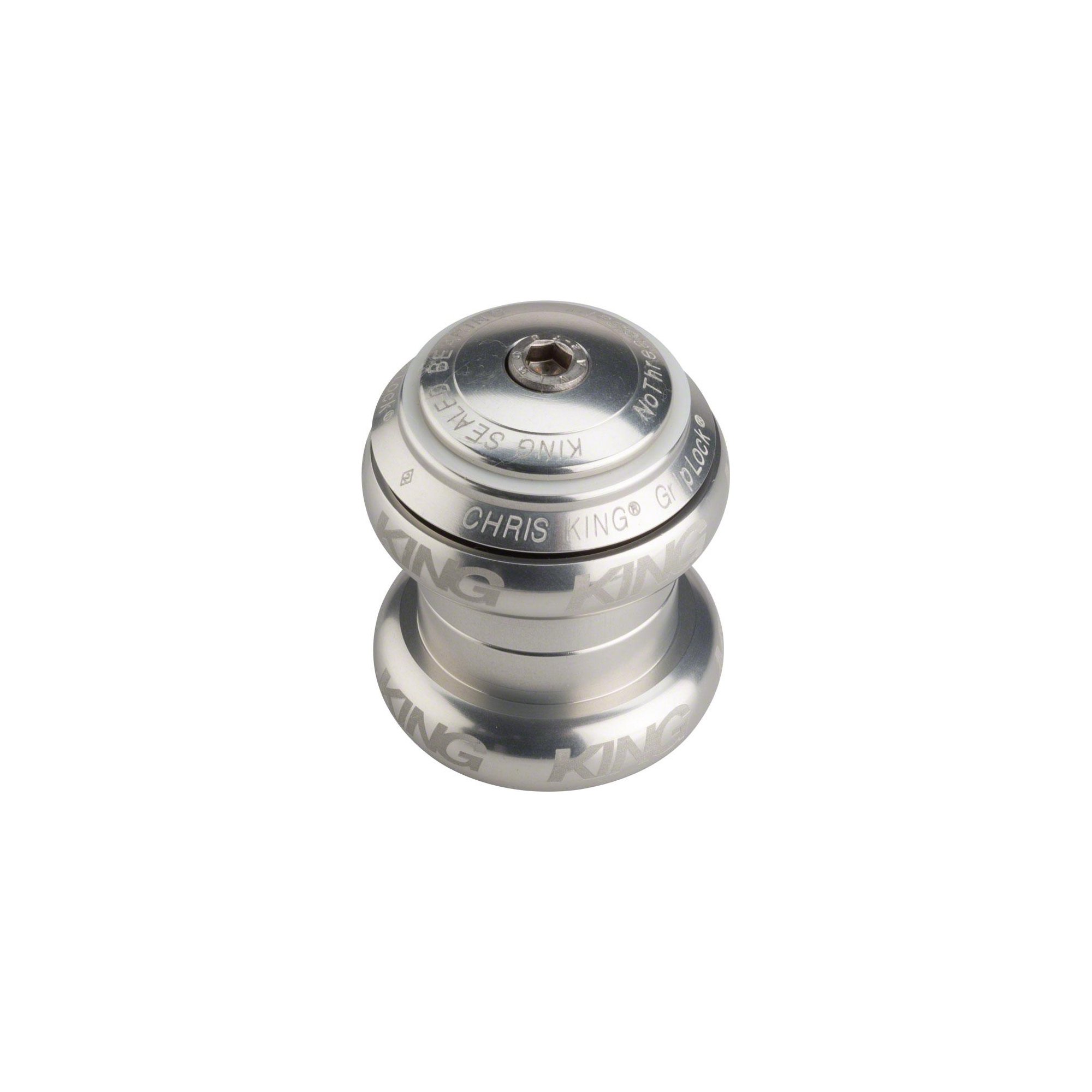NoThreadset Headset - 1 1/8in Sotto Voce Silver, 1-1/8in Threadless Bicycle Headset for Road & Mountain Bikes - Lightweight & Durable Bike Steering Component