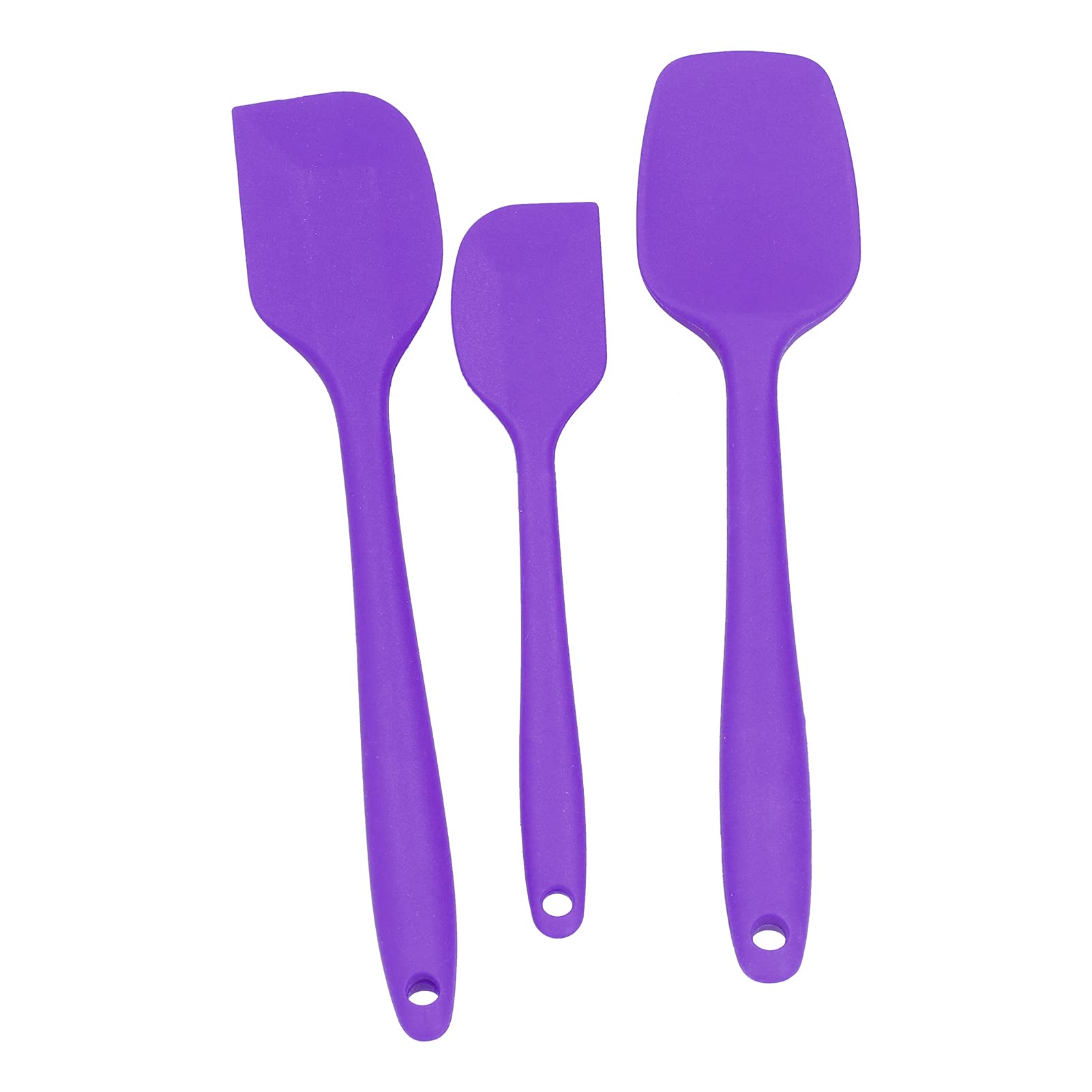 Heat Resistant Silicone Spatula - Purple Kitchen Scraper for Baking, Pastry & Chocolate Making - Perfect for Mixing, Folding & Spreading Dough, Frosting & Melted Chocolate