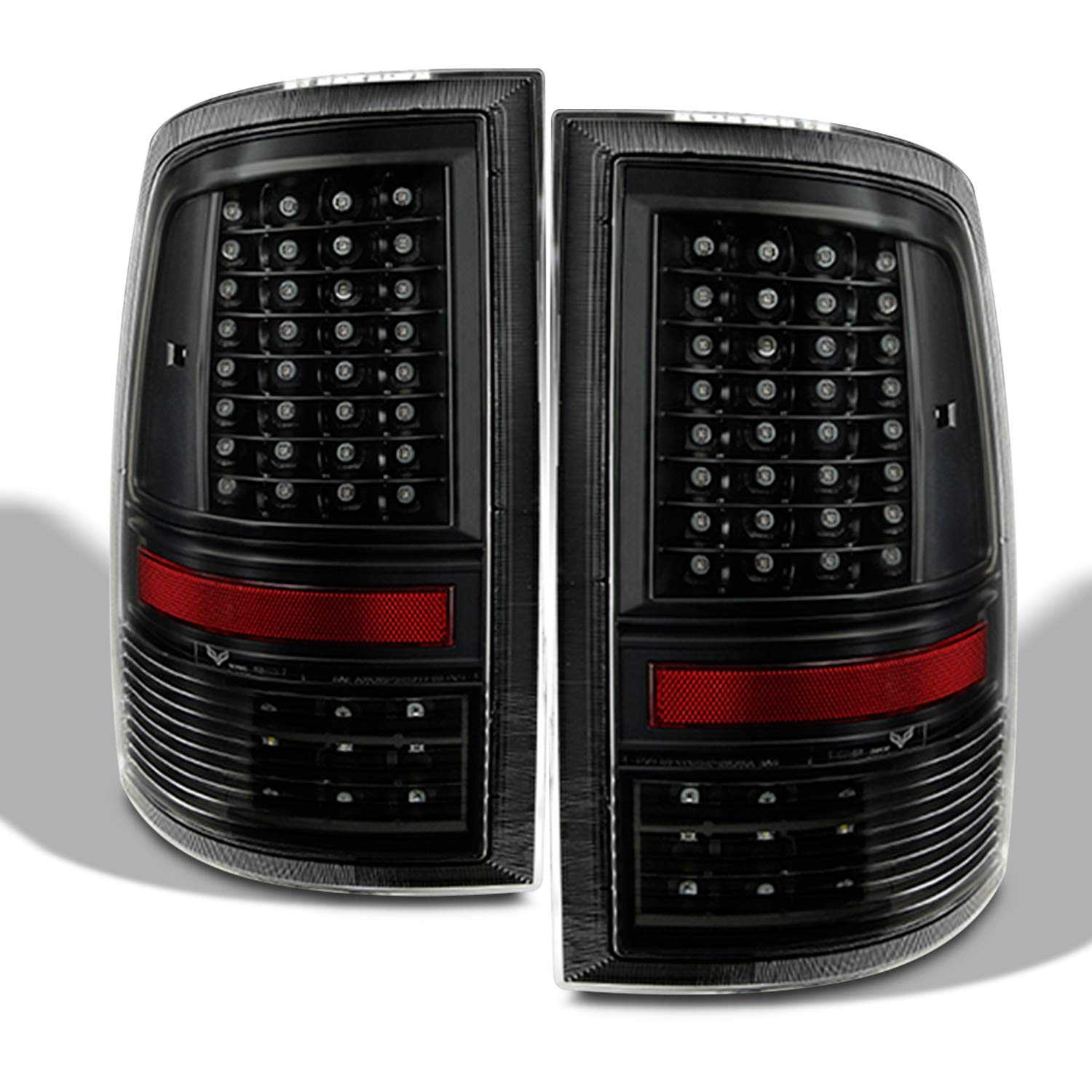 AKKON Dodge Ram LED Headlights & Tail Lights 2009-2018 - Black for Night Driving