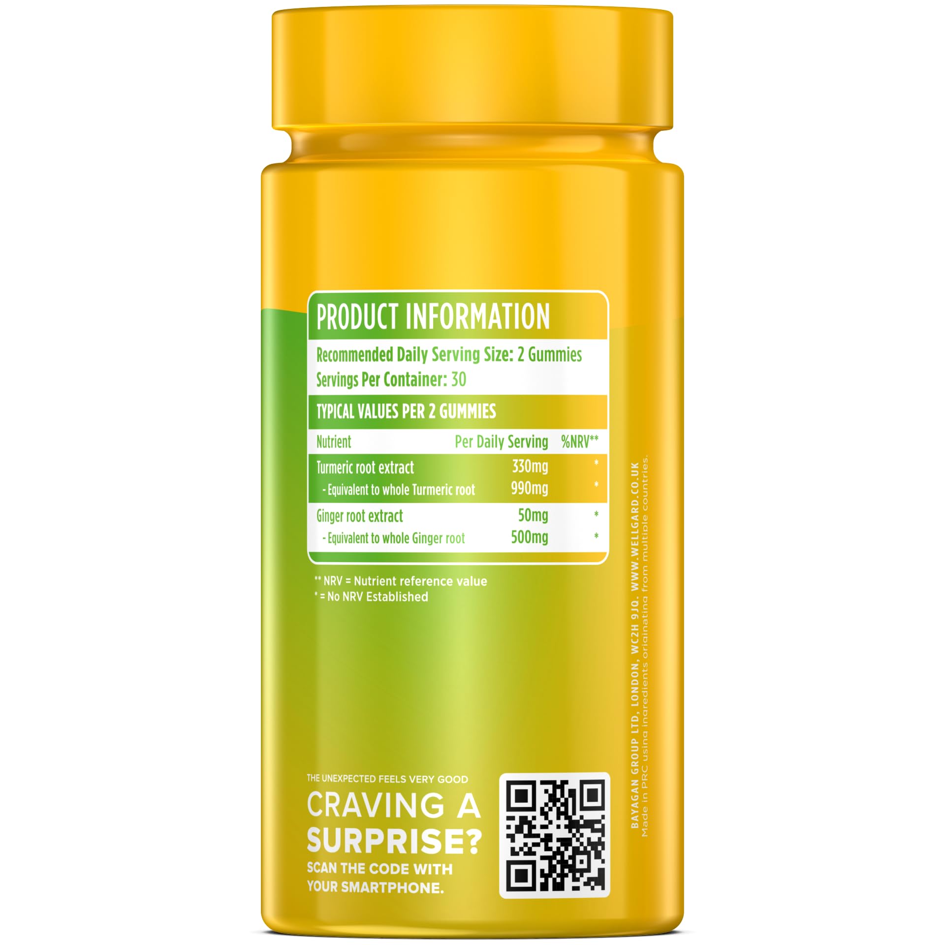 Wellgard Vegan High Strength Turmeric Gummies with Ginger – 1980MG Chewable Turmeric Curcumin Supplement, 60 Peach Flavor Gummies for Joint Support & Inflammation Relief – Perfect for Active Lifestyles & Daily Wellness