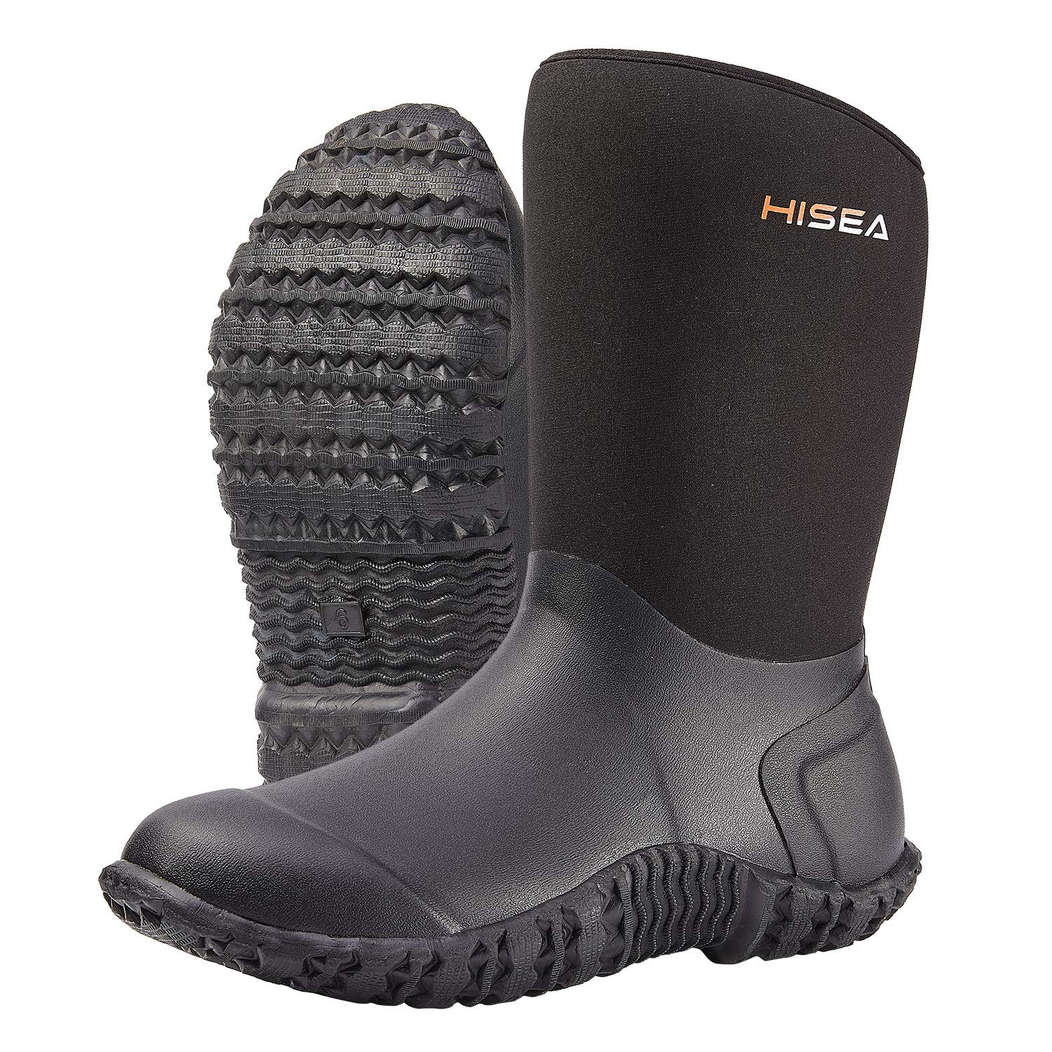 HISEA Women's Waterproof Insulated Rubber Garden Boots - Mid Height Yard Shoes for Gardening, Mud Work & Outdoor Activities - Perfect for Rainy Days, Farm Work & Backyard Chores
