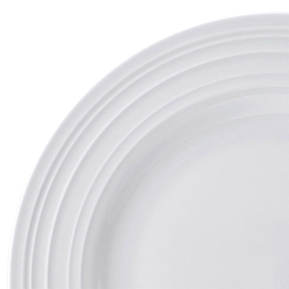 Swirl Bone 12-Piece Dinnerware Set with Pasta Bowls - Service for 4 - Elegant Tableware for Family Dinners & Entertaining Guests