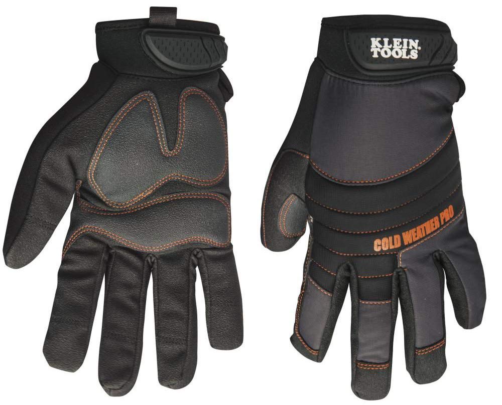 Klein Tools 40212 Journeyman Cold Weather Pro Gloves - Large Size, Insulated Work Gloves for Winter Construction, Outdoor Jobs & DIY Projects