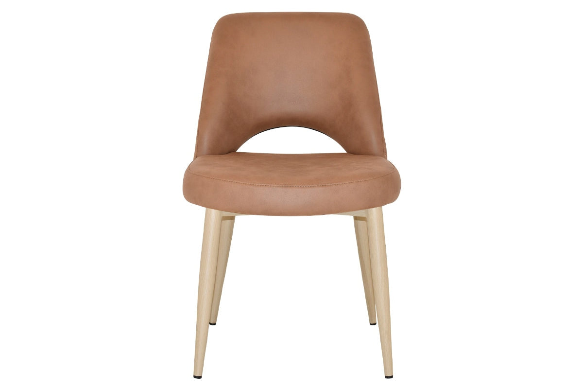 EZ Hospitality Cairo Indoor Armless Chair - Sturdy Metal Base with Birch 4 Leg Design - Perfect for Office, Conference Room, and Home Use