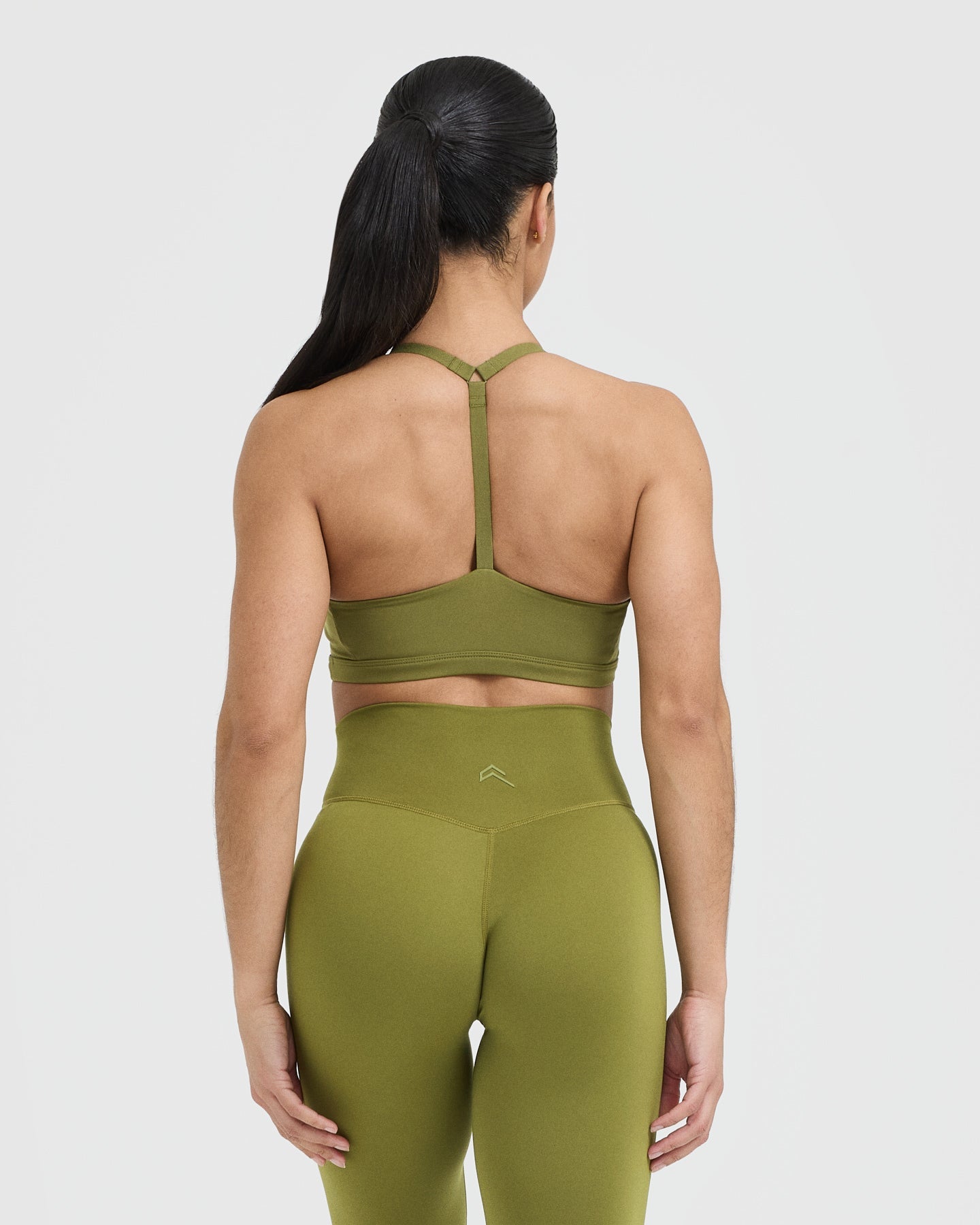 Timeless Square Neck Sports Bra for Women - Olive Green Workout Top for Yoga, Running & Gym | High Support & Comfort